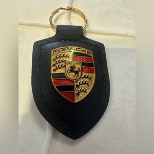 Aesthetic Ferrari keychain real  leather new made in Germany